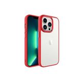 PSR aksesuar Kırmızı Zore Krom Kılıf-Kırmızı iPhone 14 Pro Max ile uyumlu