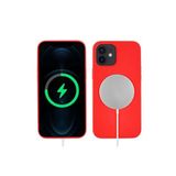 PSR aksesuar Kırmızı Zore Silksafe Wireless Kılıf-Kırmızı iPhone 12 Mini ile uyumlu
