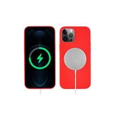 PSR aksesuar Kırmızı Zore Silksafe Wireless Kılıf-Kırmızı iPhone 13 Pro ile uyumlu