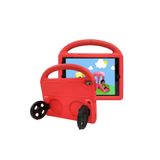 PSR aksesuar Kırmızı Zore Wheel Car Tekerlek Standlı Tablet Eva Silikon Kılıf-Kırmızı iPad Pro 10.5 (7.Nesil) ile uyumlu
