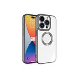 PSR aksesuar Koyu Gri Kamera Korumalı Logo Gösteren Zore Omega Kılıf-Koyu Gri iPhone 15 Pro Max ile uyumlu