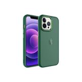 PSR aksesuar Koyu Yeşil Buzlu Sert PC Zore May Kılıf-Koyu Yeşil iPhone 13 Pro Max ile uyumlu