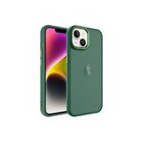 PSR aksesuar Koyu Yeşil Buzlu Sert PC Zore May Kılıf-Koyu Yeşil iPhone 14 ile uyumlu