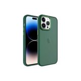 PSR aksesuar Koyu Yeşil Buzlu Sert PC Zore May Kılıf-Koyu Yeşil iPhone 14 Pro Max ile uyumlu