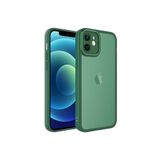 PSR aksesuar Koyu Yeşil Kamera Korumalı Transparan Zore Post Kılıf-Koyu Yeşil iPhone 12 ile uyumlu