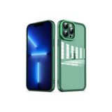 PSR aksesuar Koyu Yeşil Kamera Korumalı Transparan Zore Post Kılıf-Koyu Yeşil iPhone 13 Pro Max ile uyumlu