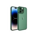 PSR aksesuar Koyu Yeşil Kamera Korumalı Transparan Zore Post Kılıf-Koyu Yeşil iPhone 14 Pro ile uyumlu