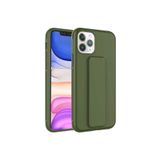 PSR aksesuar Koyu Yeşil Zore Qstand Kılıf-Koyu Yeşil iPhone 11 Pro ile uyumlu