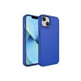 PSR aksesuar Lacivert Metal Çerçeve ve Buton Tasarımlı Sert Zore Botox Kılıf-Lacivert iPhone 14 Plus ile uyumlu