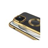 PSR aksesuar Lacivert Tek Kamera Çerçeveli Logo Gösteren Zore Omega Kılıf-Lacivert iPhone 15 Plus ile uyumlu
