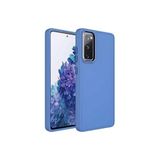 PSR aksesuar Lavendery Gray Metal Çerçeve ve Buton Tasarımlı Silikon Luna Kılıf-Lavendery Gray Galaxy S20 Fe ile uyumlu