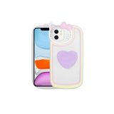 PSR aksesuar Lila Kedi Figürlü Transparan Pop Soketli Zore Ritmik Kılıf-Lila iPhone 12 ile uyumlu