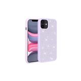 PSR aksesuar Lila Parlak Taşlı Tasarım Zore Ston Kılıf-Lila iPhone 11 ile uyumlu
