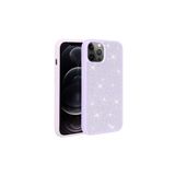 PSR aksesuar Lila Parlak Taşlı Tasarım Zore Ston Kılıf-Lila iPhone 12 Pro ile uyumlu