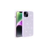 PSR aksesuar Lila Parlak Taşlı Tasarım Zore Ston Kılıf-Lila iPhone 13 ile uyumlu
