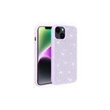 PSR aksesuar Lila Parlak Taşlı Tasarım Zore Ston Kılıf-Lila iPhone 14 ile uyumlu