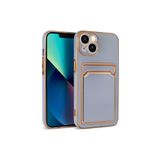 PSR aksesuar Lila Zore Bark Kartlıklı Kılıf-Lila iPhone 13 ile uyumlu