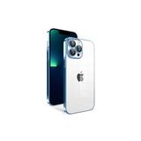 PSR aksesuar Mavi Açık Kamera Korumalı Renkli Çerçeveli Zore Garaj Kılıf-Mavi Açık iPhone 13 Pro Max ile uyumlu