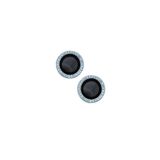 PSR aksesuar MAVİ Metal Süslü Taşlı Temperli Cam Lens Koruyucu Samsung Galaxy Tab S9/S9 FE/S9 Ultra/Tab S9 FE+ Plus ile uyumlu