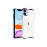 PSR aksesuar Mavi Sert PC Renkli Çerçeveli Zore Riksos Kılıf-Mavi iPhone 11 ile uyumlu