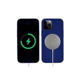 PSR aksesuar Mavi Zore Silksafe Wireless Kılıf-Mavi iPhone 13 Pro Max ile uyumlu