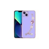 PSR aksesuar Mor El Tutamaçlı Kamera Korumalı Zore Taka Silikon Kılıf-Mor iPhone 14 ile uyumlu
