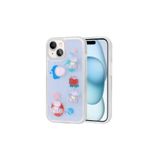 PSR aksesuar Mor Kabartma Figürlü Parlak Zore Minimini Silikon Kılıf-Mor iPhone 14 ile uyumlu