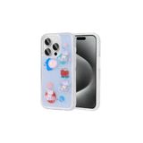 PSR aksesuar Mor Kabartma Figürlü Parlak Zore Minimini Silikon Kılıf-Mor iPhone 15 Pro Max ile uyumlu