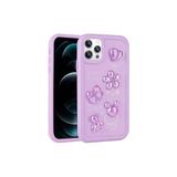 PSR aksesuar Mor Kabartma Figürlü Parlak Zore Toys Silikon Kılıf-Mor iPhone 11 Pro ile uyumlu