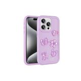 PSR aksesuar Mor Kabartma Figürlü Parlak Zore Toys Silikon Kılıf-Mor iPhone 14 Pro Max ile uyumlu