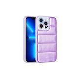 PSR aksesuar Mor Kamera Korumalı Airbagli Renkli Zore Seksek Kılıf-Mor iPhone 12 Pro ile uyumlu