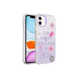 PSR aksesuar Mor Mermer Desenli Zore Marbello Kılıf-Mor iPhone 12 ile uyumlu