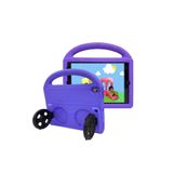 PSR aksesuar Mor) Zore Wheel Car Tekerlek Standlı Tablet Eva Silikon Kılıf-Mor iPad 10.2 (9.Nesil ile uyumlu