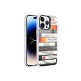 PSR aksesuar Mottolar Desenli Silver Sert Kılıf-Mottolar iPhone 14 Pro ile uyumlu