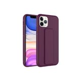 PSR aksesuar Mürdüm Zore Qstand Kılıf-Mürdüm iPhone 11 Pro ile uyumlu
