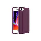 PSR aksesuar Mürdüm Zore Qstand Kılıf-Mürdüm iPhone SE 2022 ile uyumlu