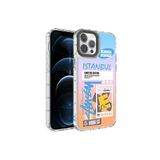 PSR aksesuar NO1 Kamera Korumalı Renkli Desenli Sert Silikon Zore Korn Kılıf-NO1 iPhone 14 Pro Max ile uyumlu