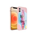PSR aksesuar NO10 Kamera Korumalı Desenli Sert Silikon Zore Epoksi Kılıf-NO10 iPhone 12 ile uyumlu