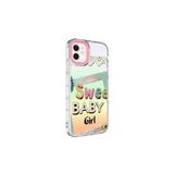 PSR aksesuar NO10 Kamera Korumalı Renkli Desenli Sert Silikon Zore Korn Kılıf-NO10 iPhone 11 ile uyumlu