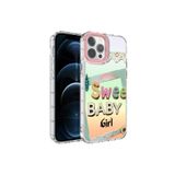 PSR aksesuar NO10 Kamera Korumalı Renkli Desenli Sert Silikon Zore Korn Kılıf-NO10 iPhone 12 Pro Max ile uyumlu