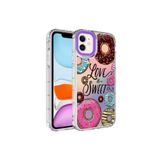 PSR aksesuar NO11 Kamera Korumalı Renkli Desenli Sert Silikon Zore Korn Kılıf-NO11 iPhone 12 ile uyumlu
