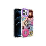 PSR aksesuar NO11 Kamera Korumalı Renkli Desenli Sert Silikon Zore Korn Kılıf-NO11 iPhone 13 Pro Max ile uyumlu