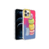 PSR aksesuar NO12 Kamera Korumalı Renkli Desenli Sert Silikon Zore Korn Kılıf-NO12 iPhone 12 Pro Max ile uyumlu