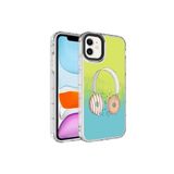 PSR aksesuar NO14 Kamera Korumalı Renkli Desenli Sert Silikon Zore Korn Kılıf-NO14 iPhone 12 ile uyumlu