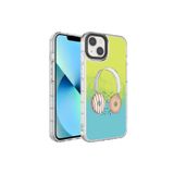PSR aksesuar NO14 Kamera Korumalı Renkli Desenli Sert Silikon Zore Korn Kılıf-NO14 iPhone 14 Plus ile uyumlu