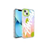 PSR aksesuar NO2 Kamera Korumalı Renkli Desenli Sert Silikon Zore Korn Kılıf-NO2 iPhone 13 ile uyumlu
