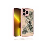 PSR aksesuar NO4 Desenli Kamera Korumalı Parlak Zore Nora Kılıf-NO4 iPhone 13 Pro ile uyumlu