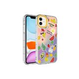 PSR aksesuar NO4 Kamera Korumalı Renkli Desenli Sert Silikon Zore Korn Kılıf-NO4 iPhone 11 ile uyumlu