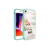PSR aksesuar NO5 Kamera Korumalı Desenli Sert Silikon Zore Epoksi Kılıf NO5 iPhone SE 2020 ile uyumlu
