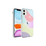 PSR aksesuar NO7 Airbag Kenarlı Renkli Desenli Silikon Zore Elegans Kılıf-NO7 iPhone 11 ile uyumlu